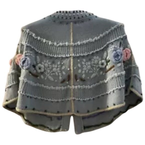 Vintage Lord and Taylor Wool Blend Knit Poncho Cape Shawl Capelet Cottage Granny - Picture 6 of 16